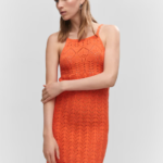 Vestido punto cuello halter - MANGO / large