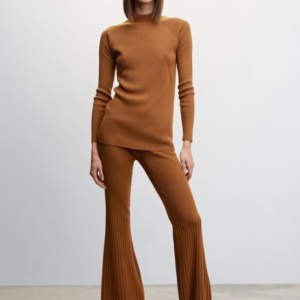 Pantalón punto acampanado - MANGO / medium