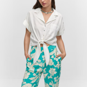 Pantalón recto estampado - MANGO / 38