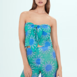 Top bandeau nudo estampado - MANGO / small