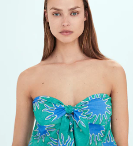 Top bandeau nudo estampado - MANGO / small