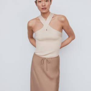 Musculosa punto cuello halter - MANGO / large