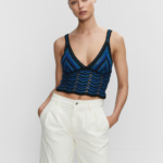 Top calado geométrico lúrex - MANGO / large