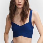 Top punto cruzado azul - MANGO / large