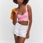 Top punto cruzado rosa - MANGO / large