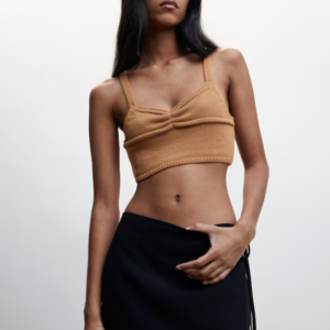 Top de tira de punto - MANGO / large