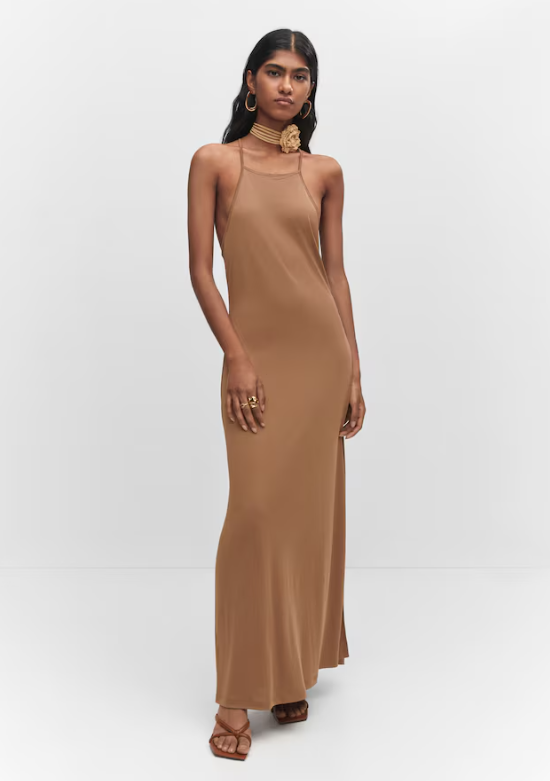 Vestido modal marron - MANGO / large