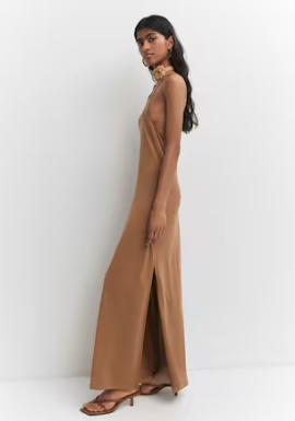 Vestido modal marron - MANGO / large - Imagen 3