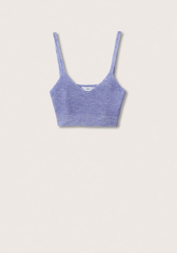 Top de punto corto lila - MANGO / medium - Imagen 3