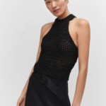 Top de escote tipo Lurex halter - MANGO / medium