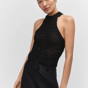 Top de escote tipo Lurex halter - MANGO / medium