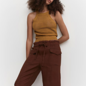 Tope de punto de escote halter - MANGO / medium