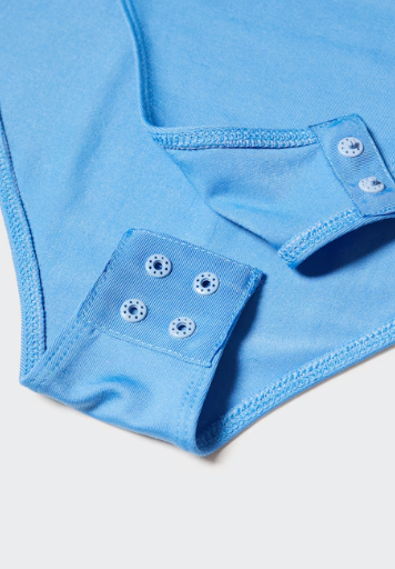 Body celeste escote V - MANGO / medium - Imagen 4