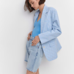 Body celeste escote V - MANGO / medium