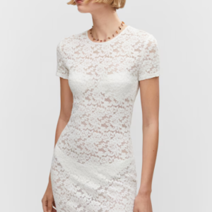 Vestido corto guipur - MANGO / large