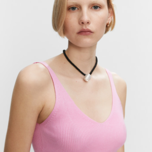 Musculosa de punto con escote en V - MANGO / medium y xlarge