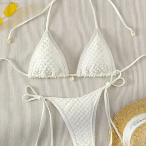 Bikini blanca con caracoles - SHEIN / medium