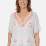 Blusa bordada estilo bohemio / large