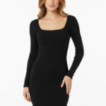 Vestido negro manga larga - PULL & BEAR / xsmall
