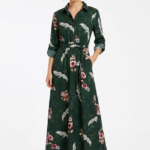 Vestido verde pajaros / Made in Italy - small/medium